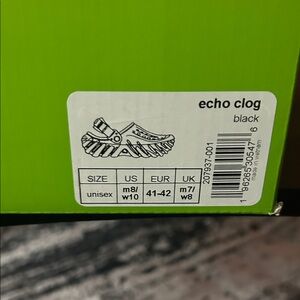 CROCS Echo Clog Slippers - Black